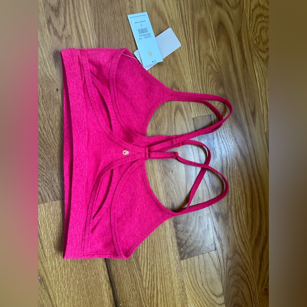 Vibra Tech Heather Racer Back Bra Red Color